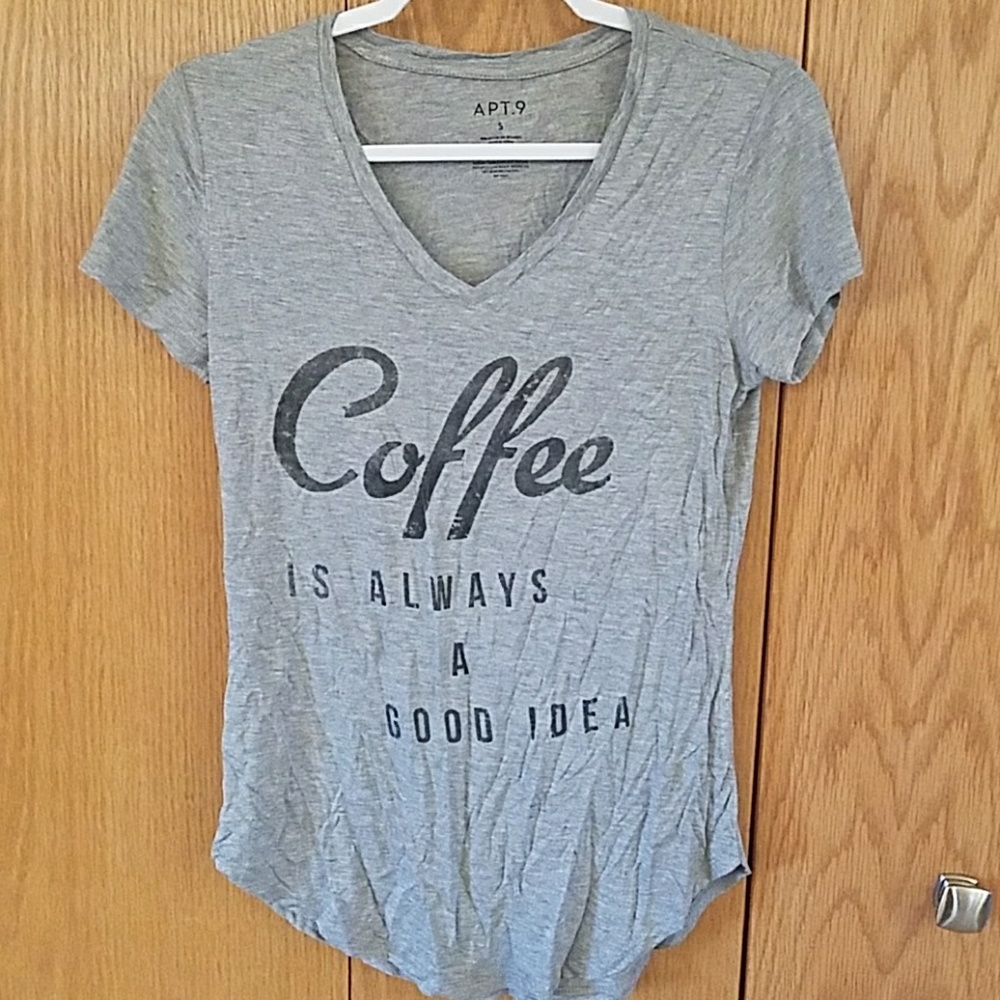 Apt. 9 Gray Graphic Women's Top
